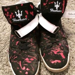 Men's Customized SUPRA Red, White, and Black S-9